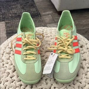 Adidas Women's Light Green and Coral Sneakers. New with Tag. No Box